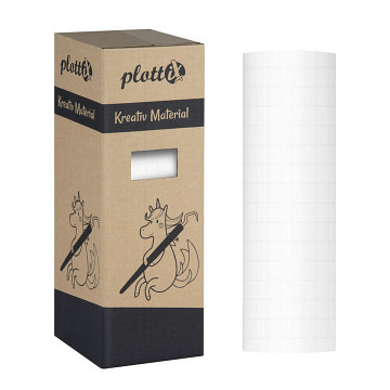 plottiX Transferfolie für Vinylfolie - Rolle - 31,5cm x 10m - Transparent