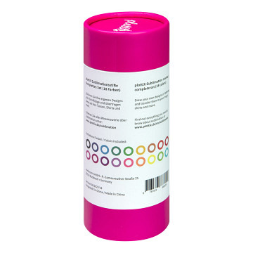 plottiX - Sublimationsstifte Komplett Set (18 Farben)
