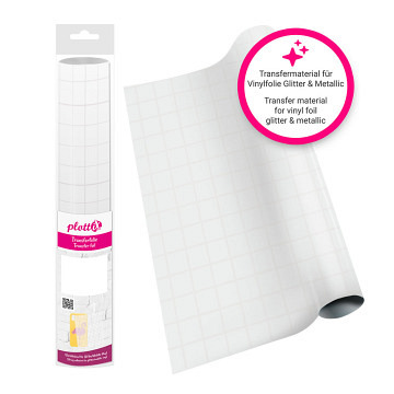 plottiX Self Adhesive Strong Transfer Vinyl - Roll - 31,5cm x 1m - Transparent