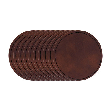 xTool Selbstklebender Kunstlederpatch - Rund - Gold Gravur..
