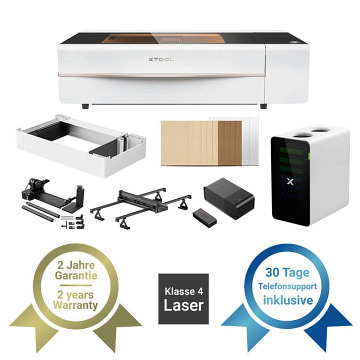 xTool P2S 55W CO2 Laser (LK4) Weiß - All in One Bundle