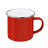 plottiX - 12oz Emaille Tasse - Rot