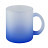 plottiX - 11oz Glastasse Frosted mit Farbverlauf - Hellblau